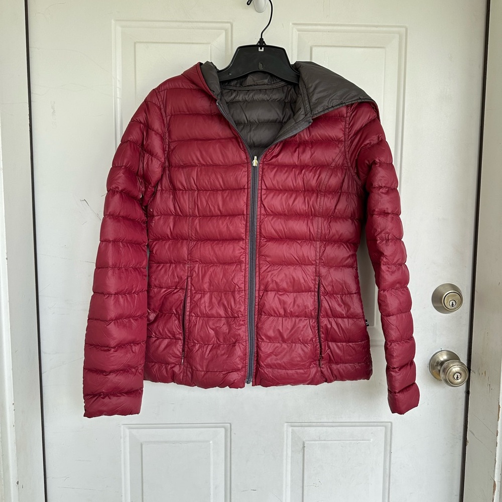 Women’s Nautica Reversible Packable Red/Gray Puffer Jacket